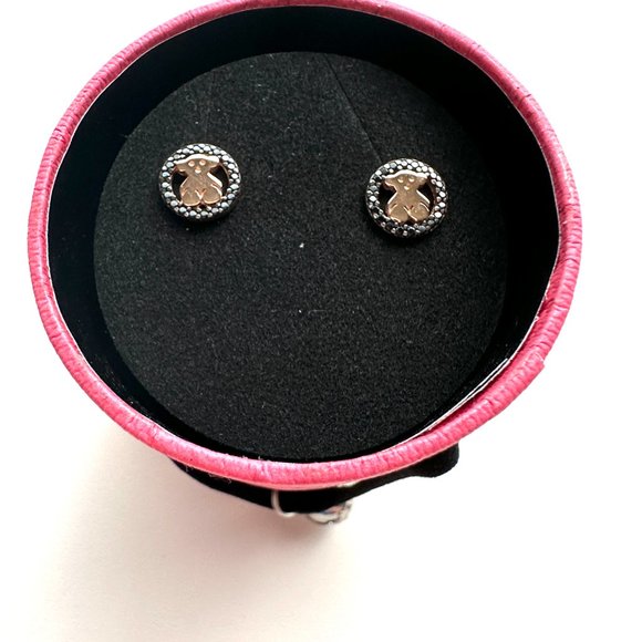 0786 TOUS BEAR EARRINGS  FINE JEWELRY DESIGNER WITH AUTHENTICITY CERTIFICATE - Picture 1 of 8